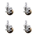 thumbnail image 1 of 3 Inch High Temp Phenolic Wheel Swivel 3/4 Inch Square Stem Caster Set Brake SCC, 1 of 2
