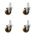 thumbnail image 1 of 3 Inch High Temp Phenolic Wheel Swivel 3/4 Inch Square Stem Caster Set SCC, 1 of 2