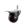 thumbnail image 1 of 3 Inch High Temp Phenolic Wheel Swivel 7/16 Inch Stem Caster Total Lock Brake, 1 of 2