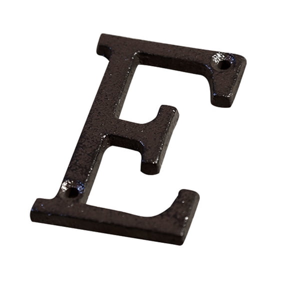 3 Inch House Letter, Home Address Letter, Vintage Cast Iron Home Letter Metal Gate Mailbox Number, Matching Screws Included, Black Letter E