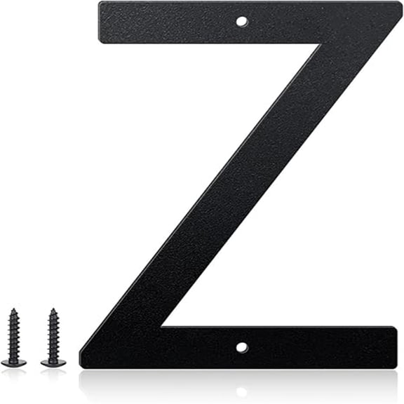 3 Inch House Numbers and Metal Letters for Outdoor Signs, House Numbers for Outside, Aluminum Address Letters and Numbers for Door, Mailbox, Garden, Perfect for Home or Office (Letter Z)