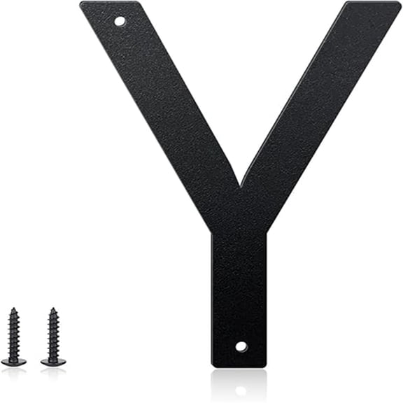 3 Inch House Numbers and Metal Letters for Outdoor Signs, House Numbers for Outside, Aluminum Address Letters and Numbers for Door, Mailbox, Garden, Perfect for Home or Office (Letter Y)