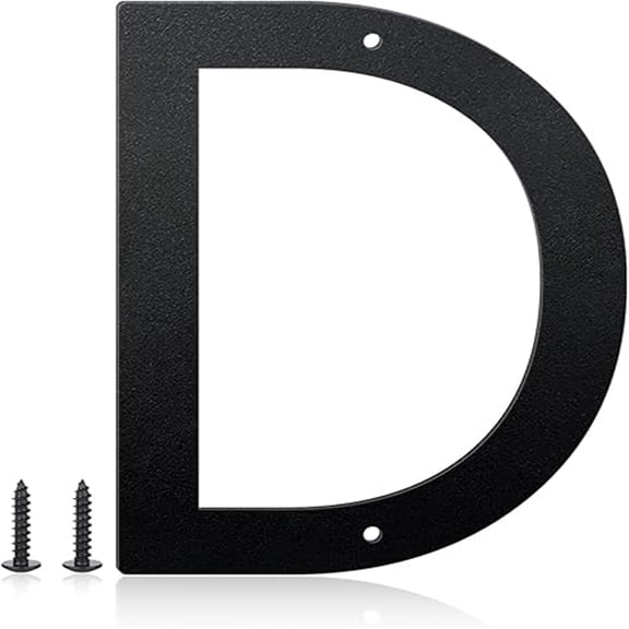 3 Inch House Numbers and Metal Letters for Outdoor Signs, House Numbers for Outside, Aluminum Address Letters and Numbers for Door, Mailbox, Garden, Perfect for Home or Office (Letter D)