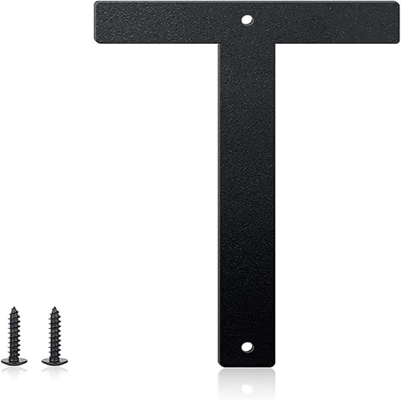 3 Inch House Numbers and Metal Letters for Outdoor Signs, House Numbers for Outside, Aluminum Address Letters and Numbers for Door, Mailbox, Garden, Perfect for Home or Office (Letter T)