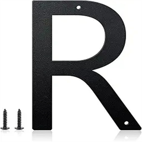 3 Inch House Numbers and Metal Letters for Outdoor Signs, House Numbers for Outside, Aluminum Address Letters and Numbers for Door, Mailbox, Garden, Perfect for Home or Office (Letter R)