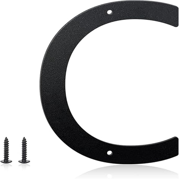 3 Inch House Numbers and Metal Letters for Outdoor Signs, House Numbers for Outside, Aluminum Address Letters and Numbers for Door, Mailbox, Garden, Perfect for Home or Office (Letter C)