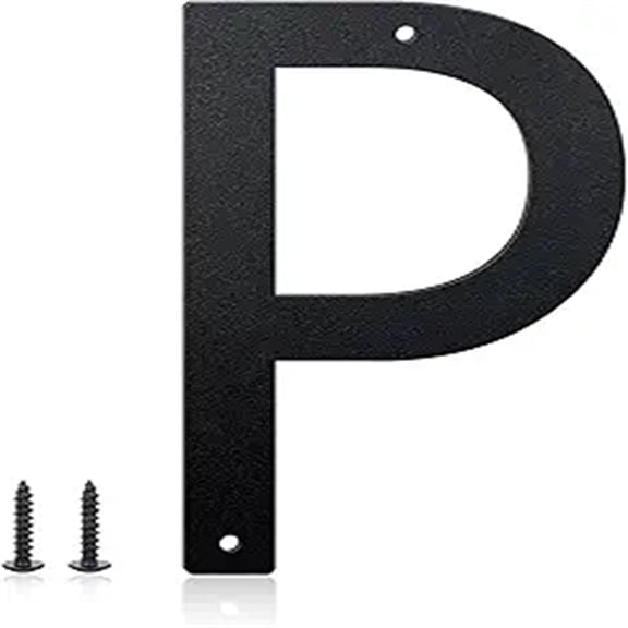 3 Inch House Numbers and Metal Letters for Outdoor Signs, House Numbers for Outside, Aluminum Address Letters and Numbers for Door, Mailbox, Garden, Perfect for Home or Office (Letter P)