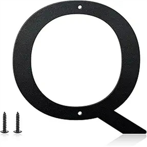 3 Inch House Numbers and Metal Letters for Outdoor Signs, House Numbers for Outside, Aluminum Address Letters and Numbers for Door, Mailbox, Garden, Perfect for Home or Office (Letter Q)