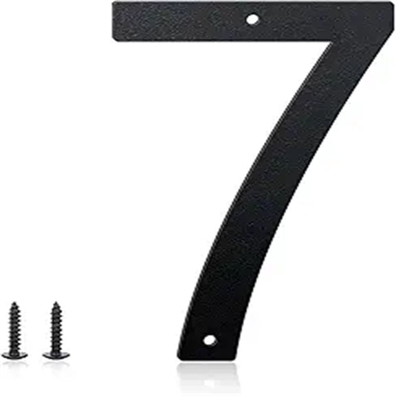 3 Inch House Numbers and Metal Letters for Outdoor Signs, House Numbers for Outside, Aluminum Address Letters and Numbers for Door, Mailbox, Garden, Perfect for Home or Office (Number 7)