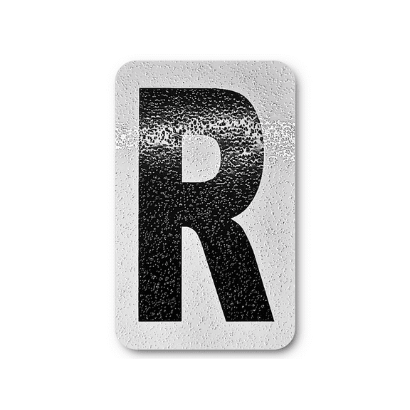 3 Inch Individual Letters for Mailbox, House, Office, Apartment, Easy Peel & Stick, Highly Reflective Aluminum Curb Letters (R) Indoor/Outdoor, Perfect for Every Home Decor DIY Stickers