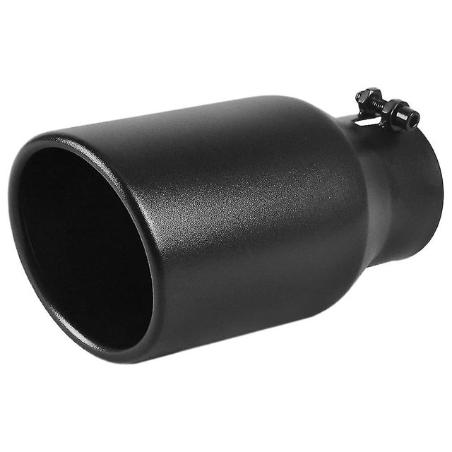 3 Inch Inlet Black Exhaust Tip 3 x 4.5 x 9 Black Paint Stainless Steel