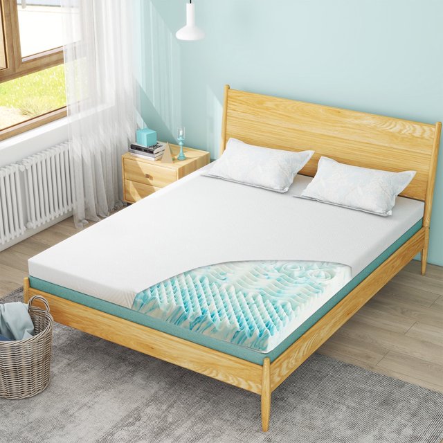 3 Inch King Mattress Topper With Cover, Egg Crate Foam Mattress Topper