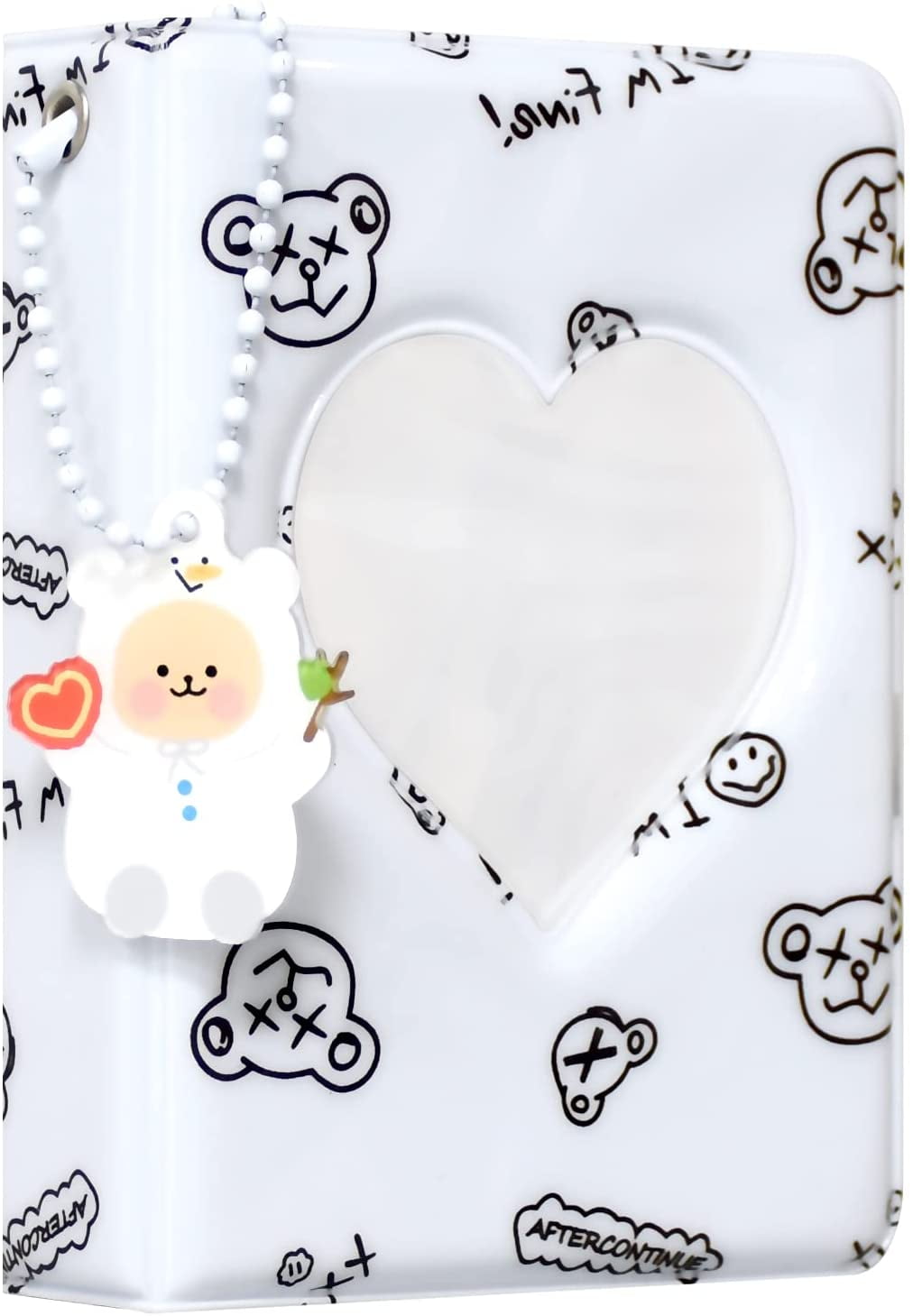 2 Mini Album Fotografici Kpop – Raccoglitori Da 7.6 Cm A Forma Di Cuore Con Fori, Porta Photocard In PVC, Rosa E Viola - 4