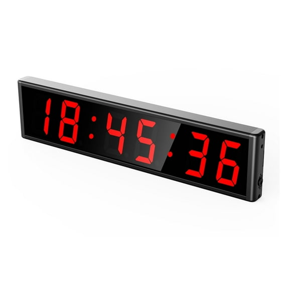 3 Inch LED Gym Timer Interval Timer Countdown Wall Clock Fitness Timer Stopwatch Home Gym Fitness Hour Minute Second Real Time