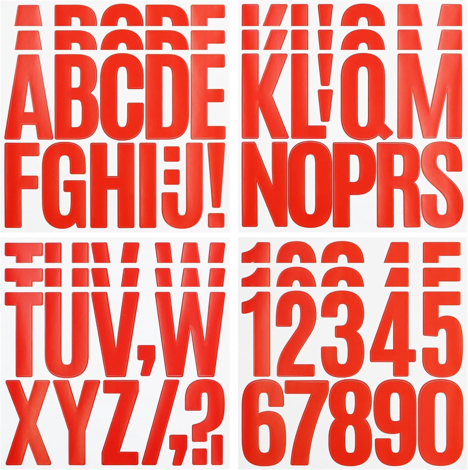 3 Inch Letter Stickers, 138 count Self Adhesive Alphabet Number Sticker ...