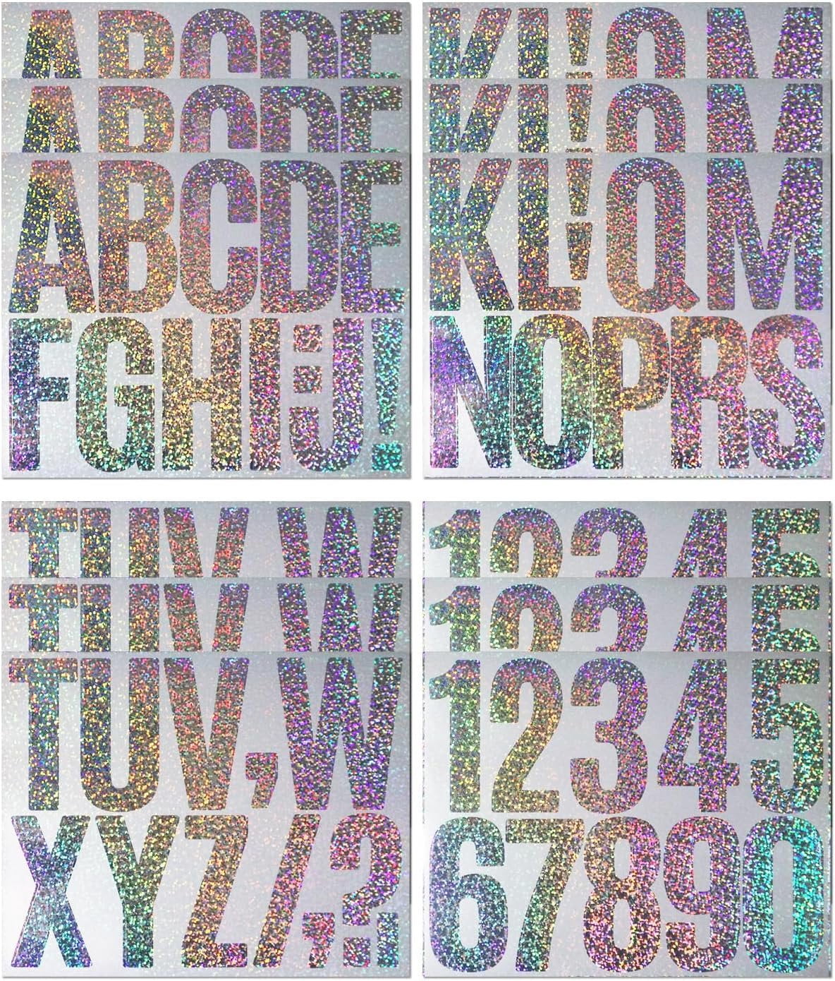 3 Inch Letter Stickers, 138 count Self Adhesive Alphabet Number Sticker ...