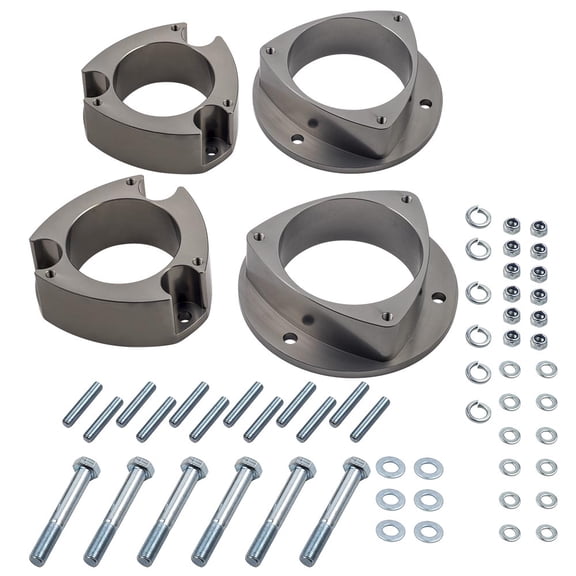 3 Inch Lift Strut Spacers, CNC Machined 6061 Billet Aluminum Suspension Lift Kit, Front 1.9" & Rear 2" Spacers Compatible with Subaru Forester Impreza Legacy Outback, Saab 92-X