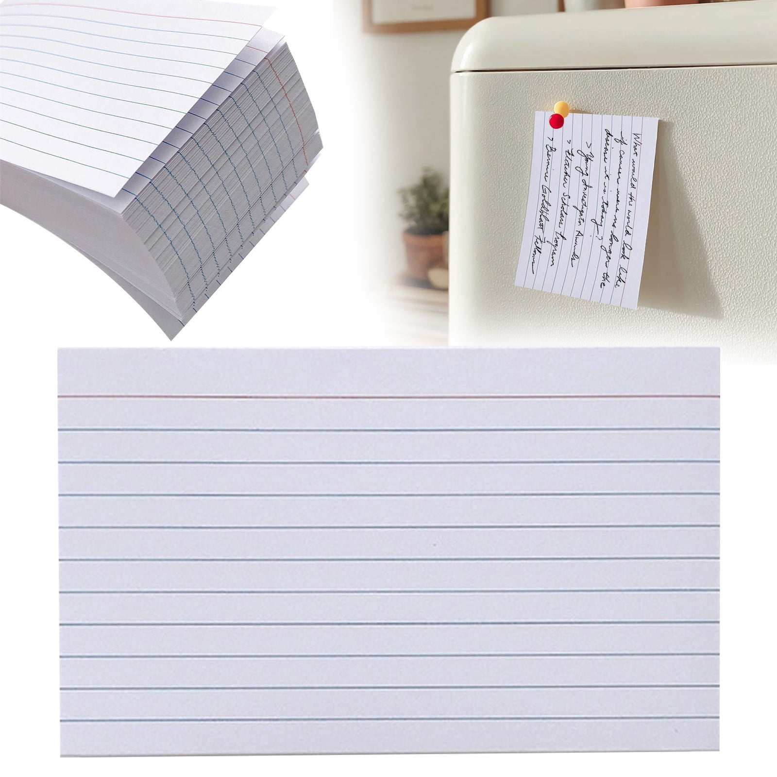 Important Notes Card 3 Inch Lined Index Cards NoteBo0k, American Style Flash Cards for ...