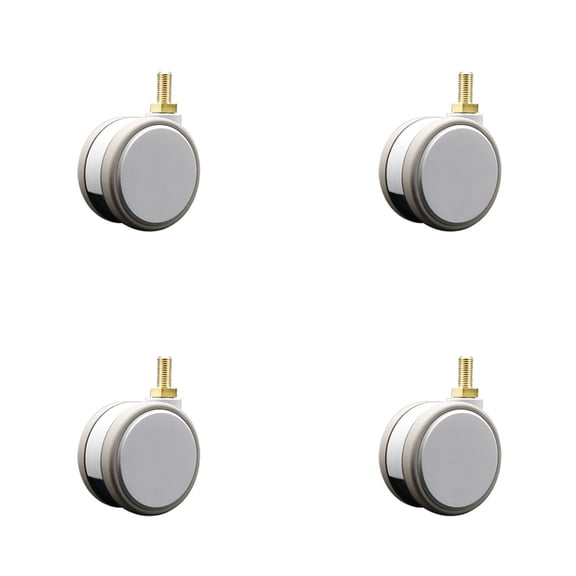 3 Inch MRI Safe Casters 12mm Threaded Stem Set of 4 Service Caster