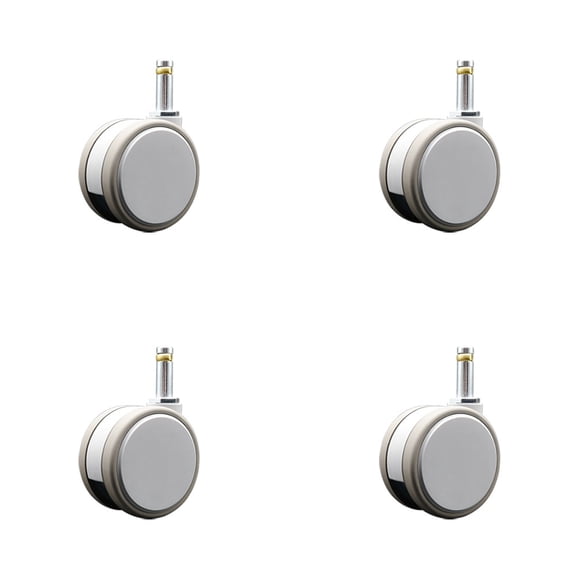 3 Inch MRI Safe Casters 7/16 Grip Ring Stem Set of 4 Service Caster