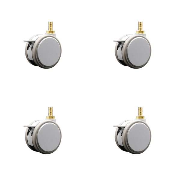 3 Inch MRI Safe Casters with Brakes 10mm Threaded Stem Set of 4 SCC