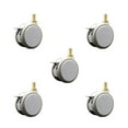 thumbnail image 1 of 3 Inch MRI Safe Casters with Brakes – 10mm Threaded Stem – Set of 5 – SCC, 1 of 2