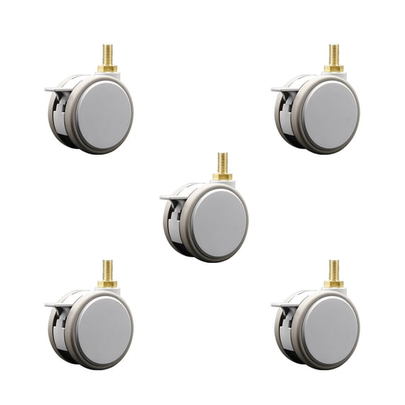 3 Inch MRI Safe Casters with Brakes – 10mm Threaded Stem – Set of 5 – SCC
