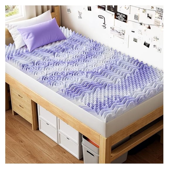 3 Inch Mattress Topper 7-Zone Memory Foam Mattress Topper Pressure Relief Soft Mattress Pad, Certified, Twin Size Bed