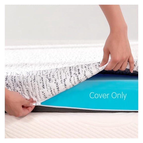 3 Inch Mattress Topper Cover King Size Mattress Topper Protector Cover (Only Cover) Breathable Removable Zipper Cover
