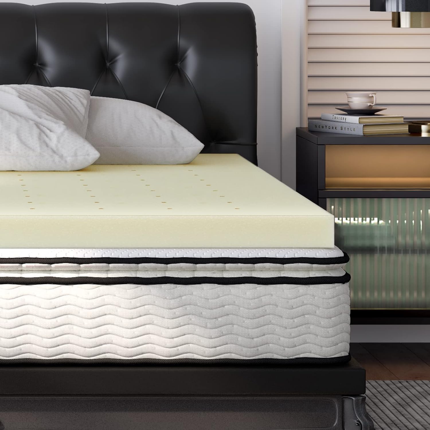 3 Inch Mattress Topper Queen, Foam Mattress Topper for Queen Bed