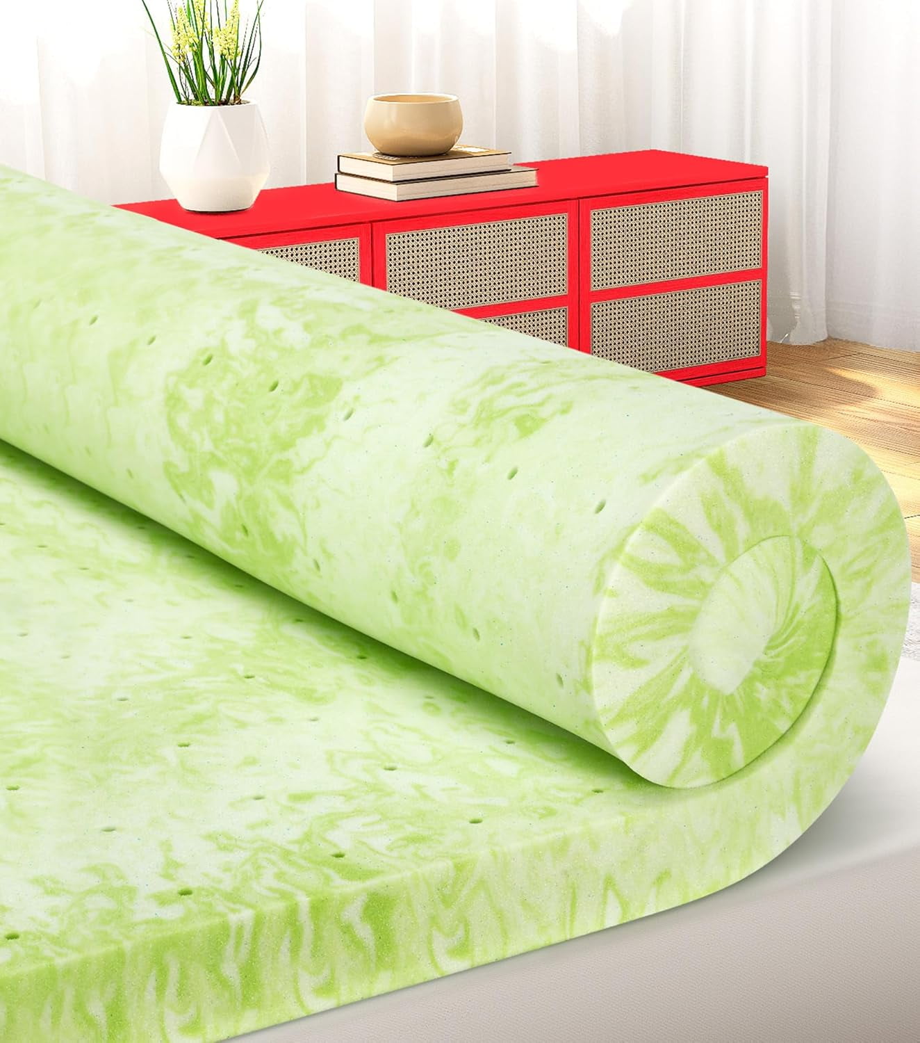 3 Inch Memory Foam Mattress Topper, 2024 New Queen Size Mattress Topper