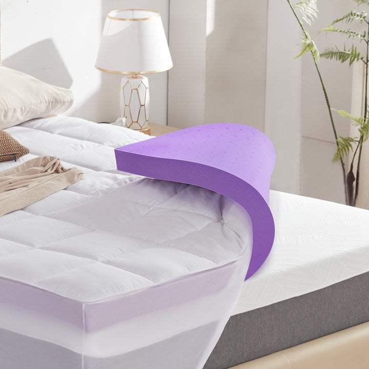 Memory Foam Mattress Topper For Pain Relief With 4X