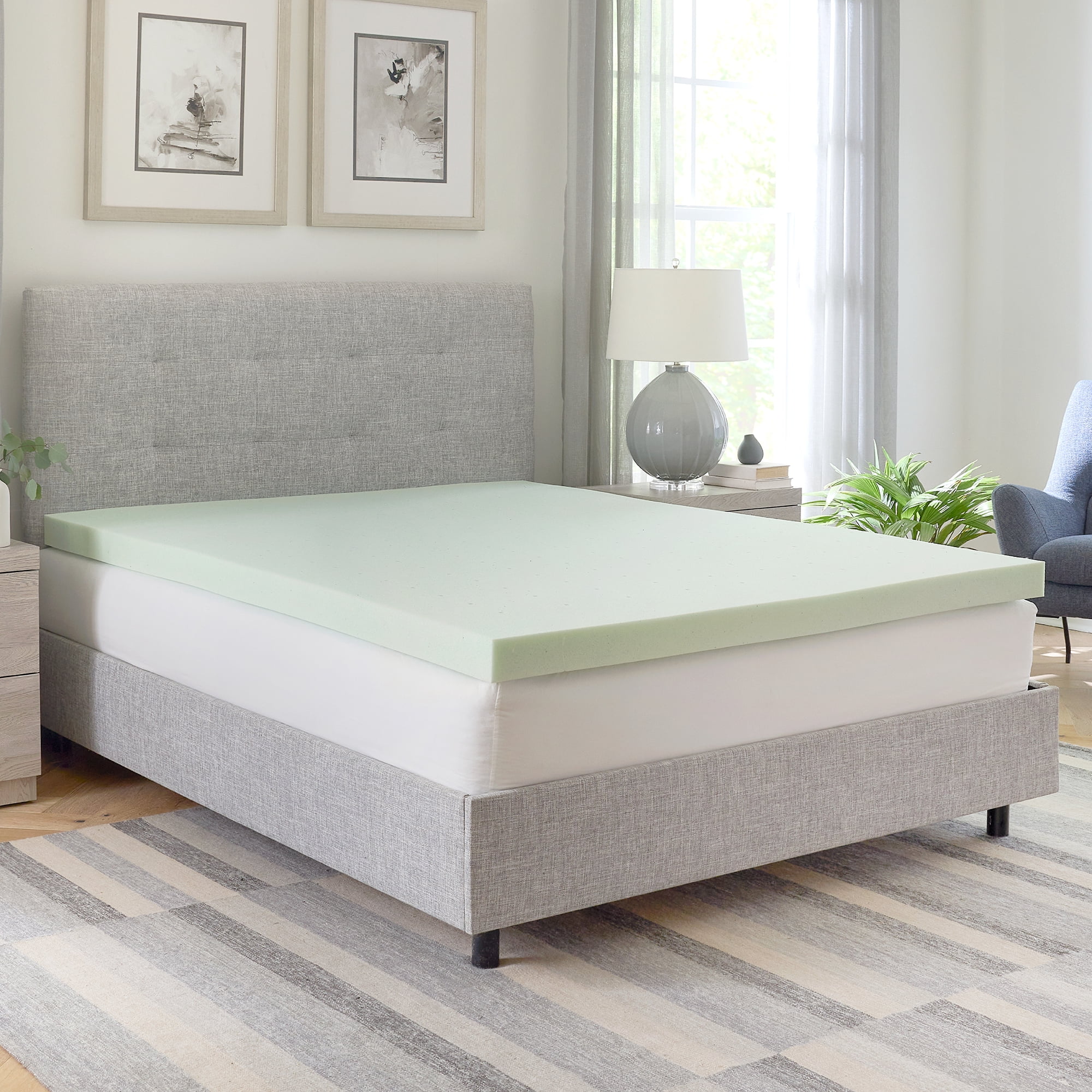 3in Memory Foam Mattress Topper, Premium Cooling, Pressure Relief & Breathable Comfort Bed Topper, California King Size