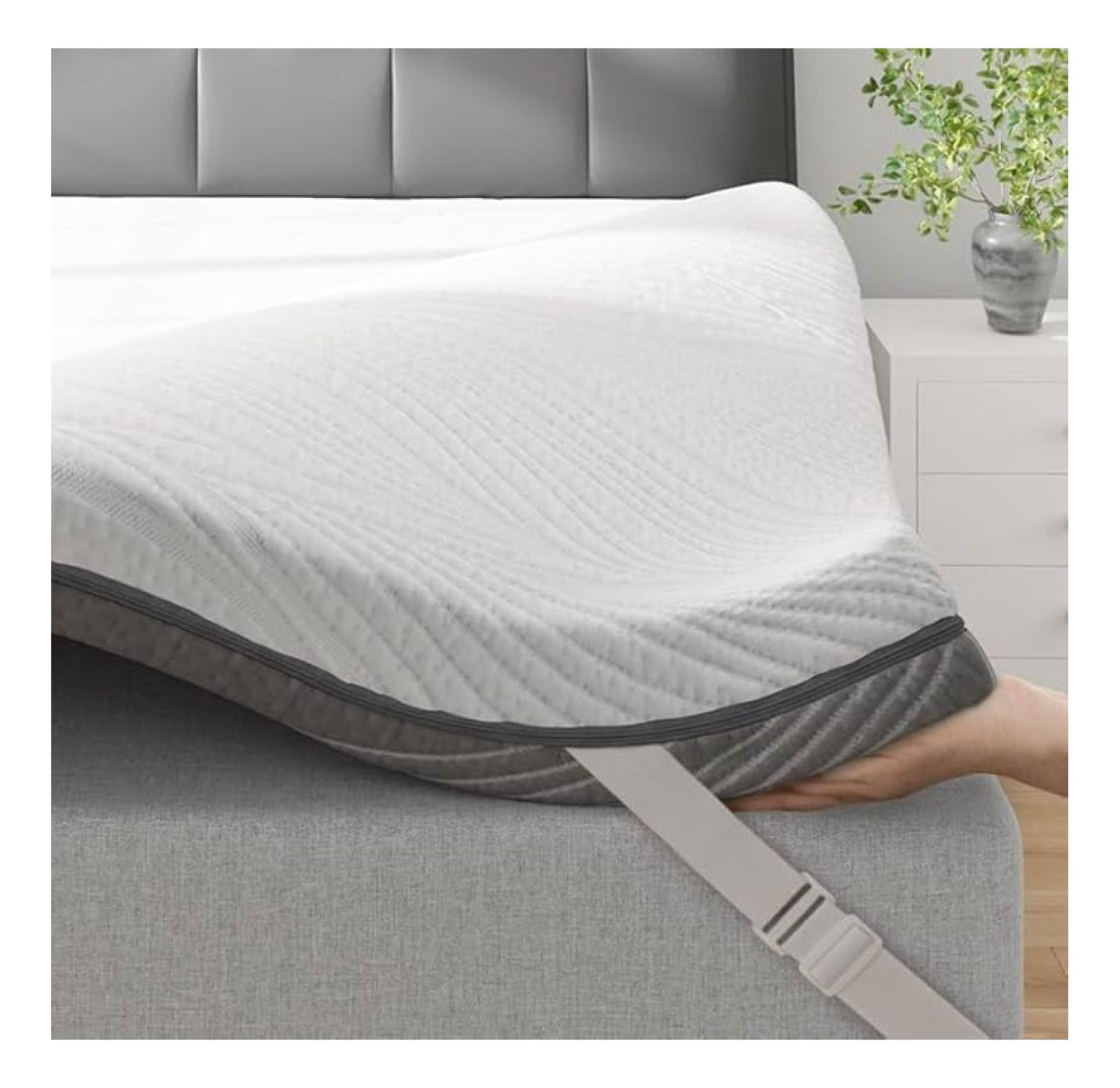 3 Inch Memory Foam Mattress Topper, Twin Mattress Topper for Back Pain ...