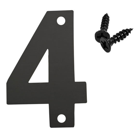 3 Inch Metal House Numbers, House Address Numbers, Black House Garden Numbers for Outside, Metal Mailbox Number, with 2 Screws