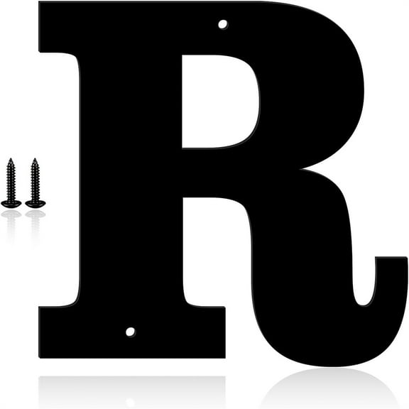 3 Inch Metal Modern House Numbers, House Address Letters and Numbers for Outside Signs - Metal Letters Door Numbers Signage Street Address Plaque for Garden Door Mailbox Dr (Letter R)