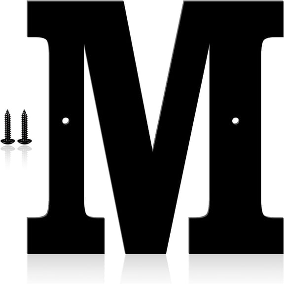 3 Inch Metal Modern House Numbers, House Address Letters and Numbers for Outside Signs - Metal Letters Door Numbers Signage Street Address Plaque for Garden Door Mailbox Dr (Letter M)