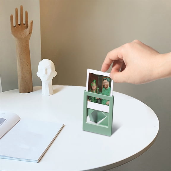 3 Inch Mini Instant Photo Frame,Classic Vertical Tabletop Picture Frame for 2x3 Photos,ABS Plastic Photocard Display Stand for Desktop Home Decor,9 Colors Available