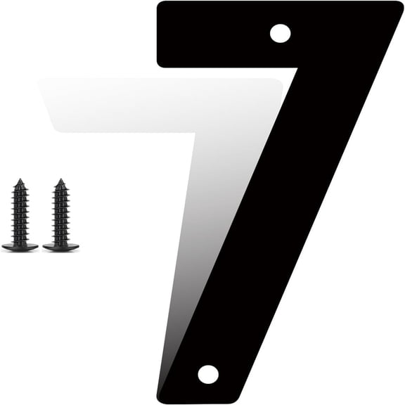 3 Inch Modern Metal House Numbers, Metal Address Numbers and Letters, Black Door Mailbox Number, House Address Letter and Number for Office Home Farm Outside (7)