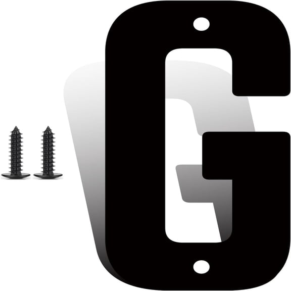 3 Inch Modern Metal House Numbers, Metal Address Numbers and Letters, Black Door Mailbox Number, House Address Letter and Number for Office Home Farm Outside (G)