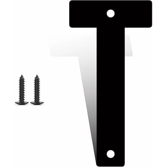 3 Inch Modern Metal House Numbers, Metal Address Numbers and Letters, Black Door Mailbox Number, House Address Letter and Number for Office Home Farm Outside (T)