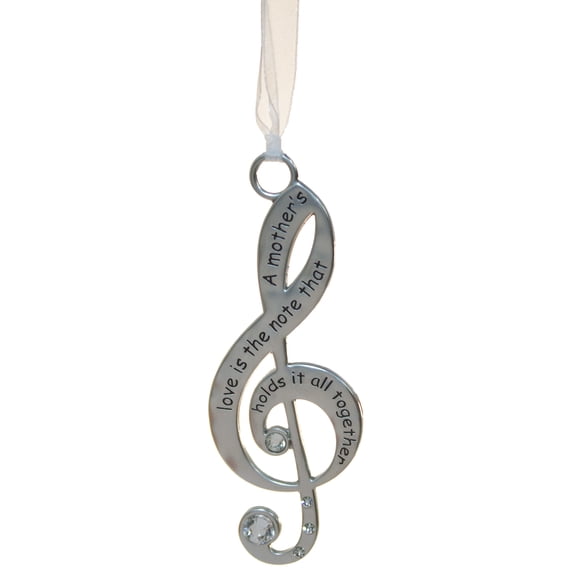3 Inch Music Lover's Life Is Music Zinc Ornament - Mother