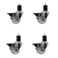 thumbnail image 1 of 3 Inch Nylon Swivel 1-3/4 Inch Expanding Stem Caster Set with Brake SCC, 1 of 2