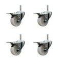thumbnail image 1 of 3 Inch Nylon Swivel 5/8 Inch Threaded Stem Caster Set with Total Lock Brake, 1 of 2