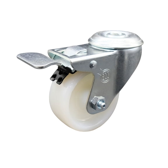 3 Inch Nylon Wheel Bolt Hole Caster with Total Lock Brake Service Caster Brand
