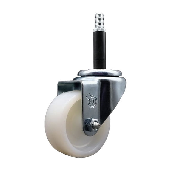 3 Inch Nylon Wheel Swivel 3/4 Inch Expanding Stem Caster SCC