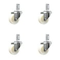thumbnail image 1 of 3 Inch Nylon Wheel Swivel 3/4 Inch Square Stem Caster Set Service Caster Brand, 1 of 2