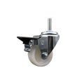 thumbnail image 1 of 3 Inch Nylon Wheel Swivel 3/4 Inch Threaded Stem Caster with Brake SCC, 1 of 2