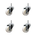 thumbnail image 1 of 3 Inch Nylon Wheel Swivel 5/8 Inch Threaded Stem Caster Set Service Caster, 1 of 2