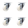 thumbnail image 1 of 3 Inch Nylon Wheel Swivel Top Plate Caster Set Service Caster Brand, 1 of 2
